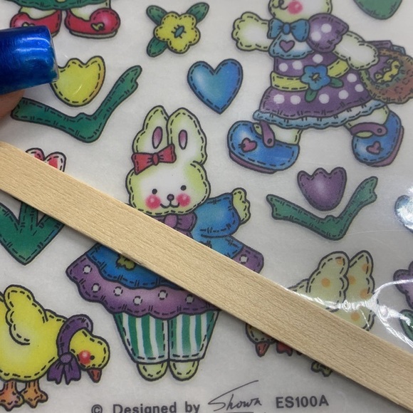 Vintage Made in Taiwan Easter Rub-ons designs 4 packs all different - Picture 3 of 11